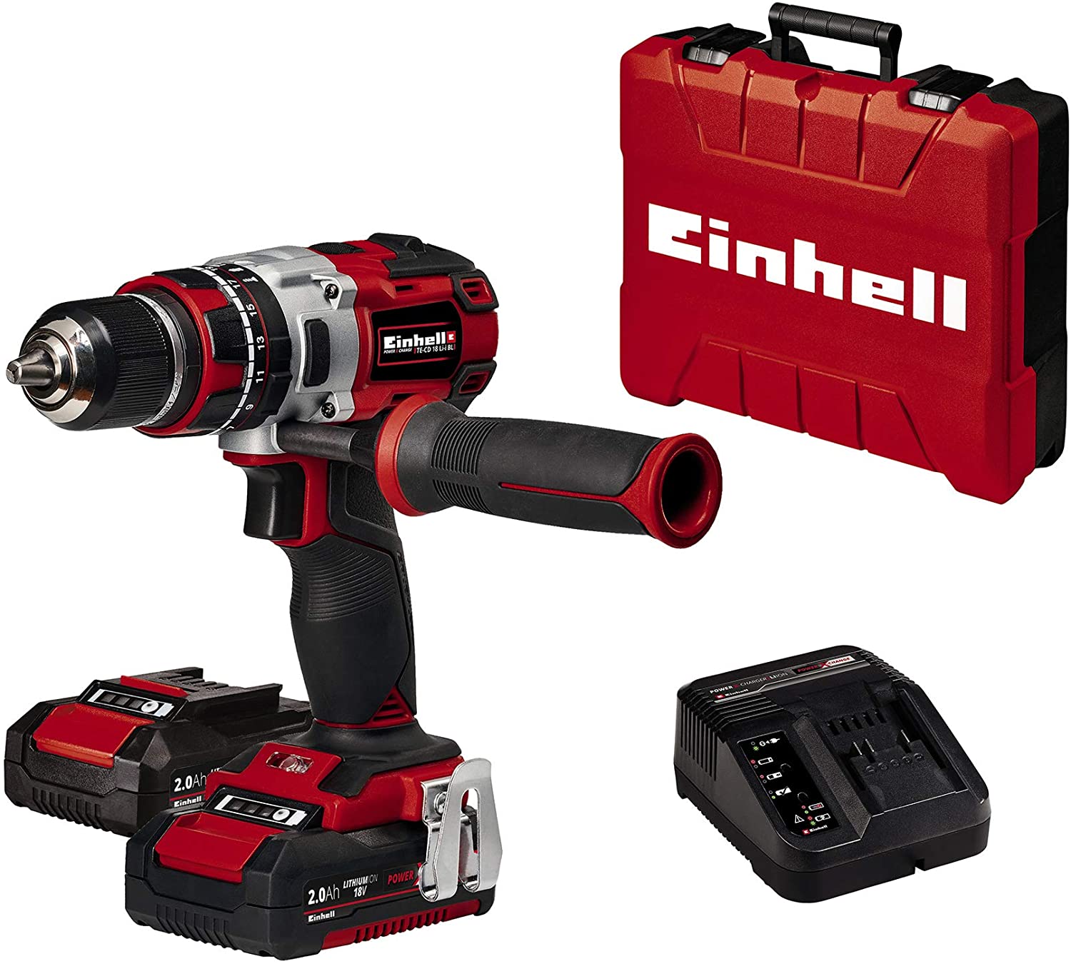 Einhell PXC 18V Brushless 60Nm Combi Drill Kit (2 x 2Ah batteries) (139) Einhell Professional