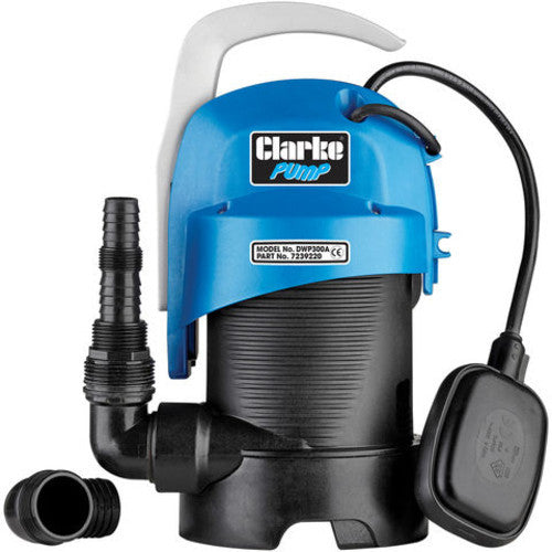 Clarke DWP300A 1¼" 330W 130Lpm 5.5m Head Submersible Pump With Float Switch
