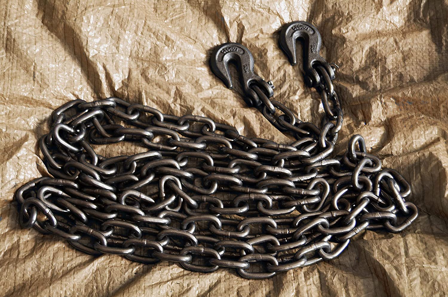 Tools House™ 10mm Heavy duty Towing chain 2.4 Ton Working load limit - Black (4 metres)