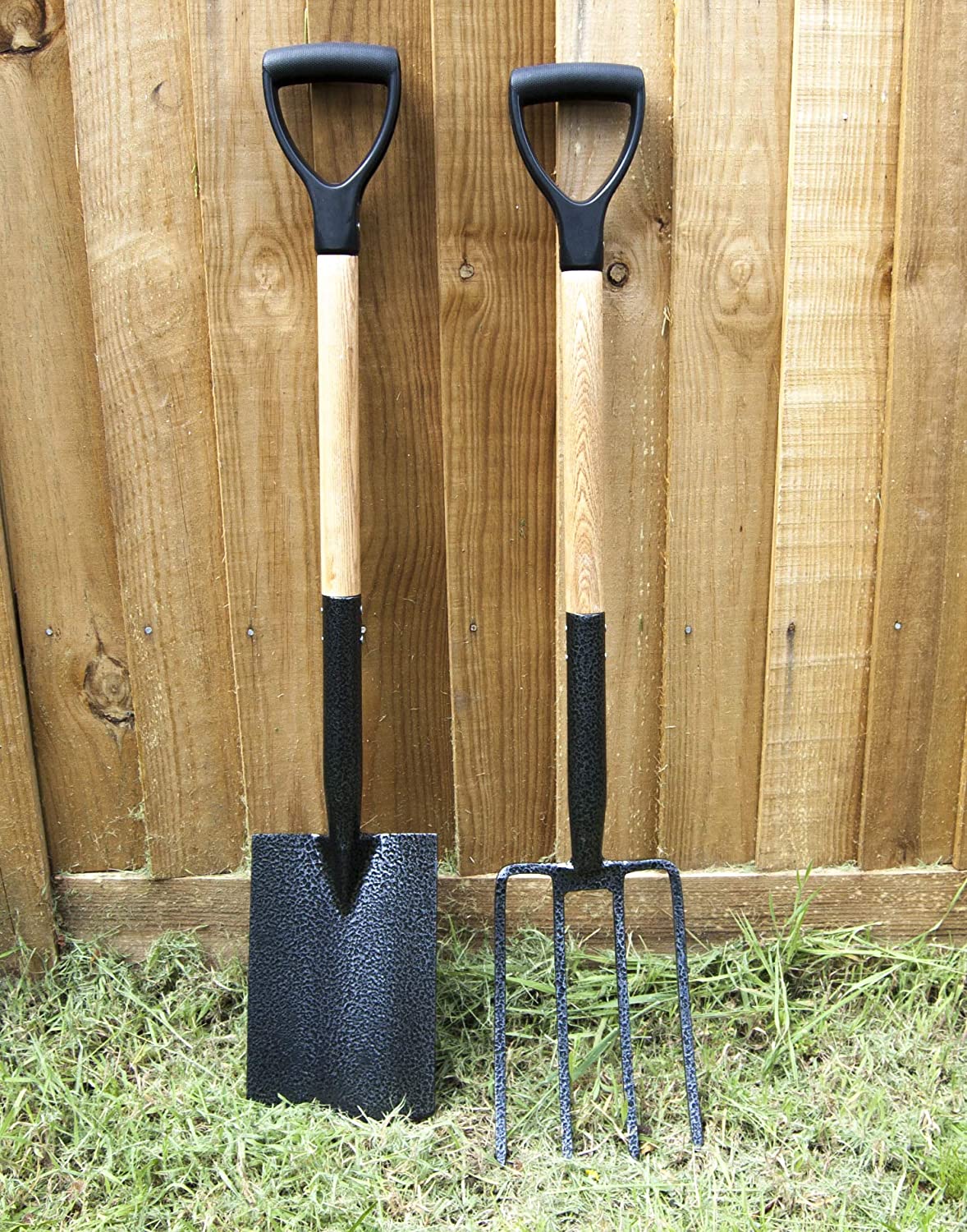 Ash Handle Fork and Spade Garden digging set