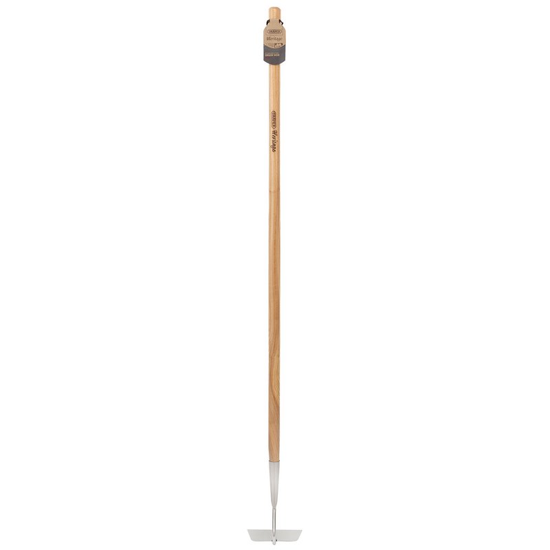 Draper-Tools-Draper-Heritage-99018-Stainless-Steel-Draw-Hoe-with-Ash-Handle,-Brown-99018