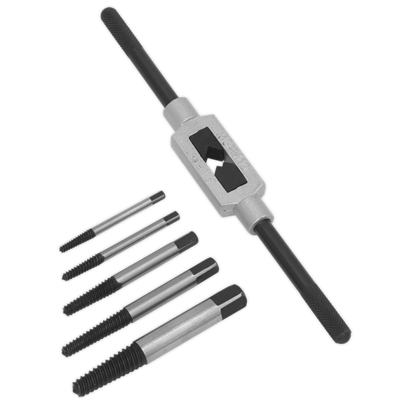 sealey_ak721_screw_extractor_set_with_wrench_6pc_helix_type