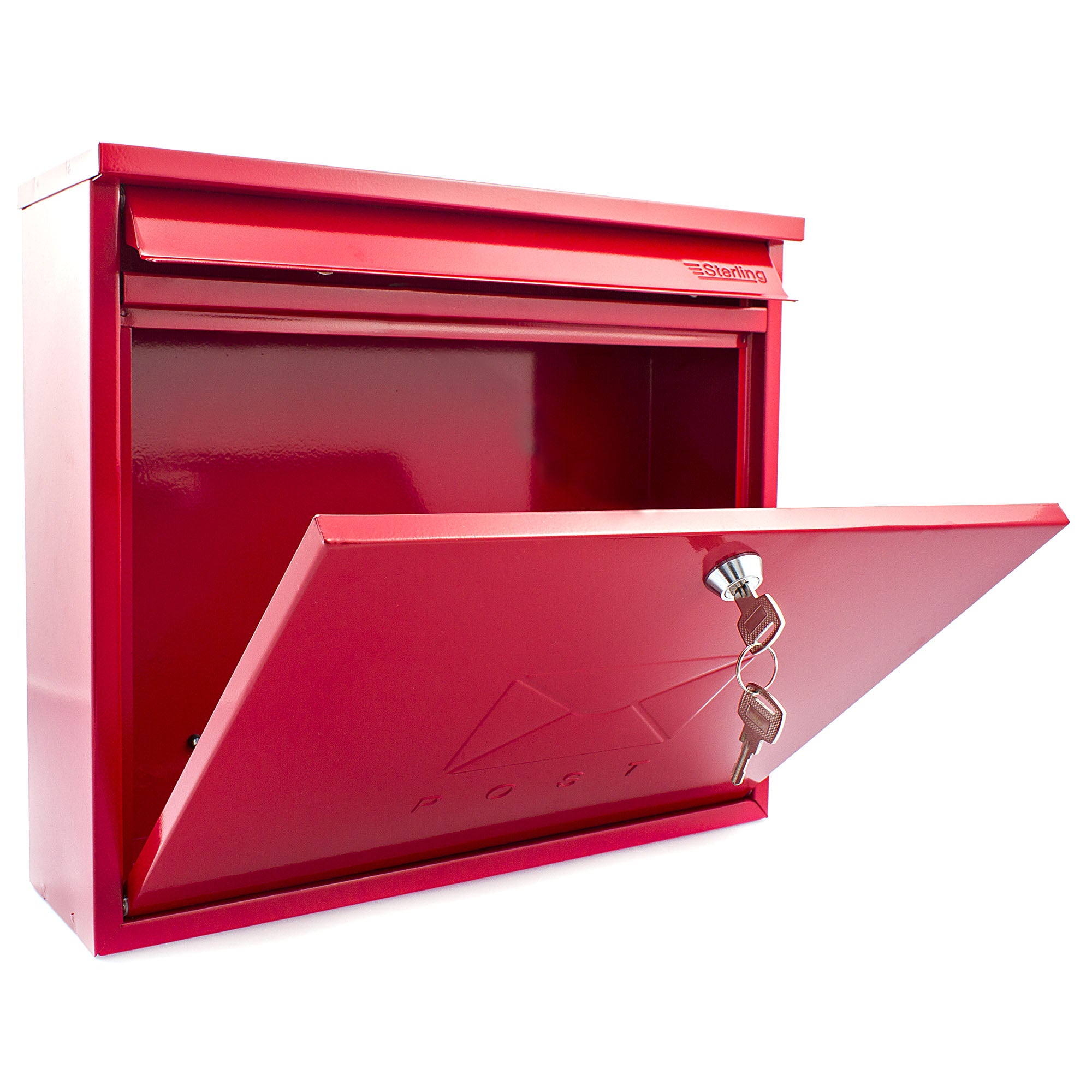 burg-wachter-mb02r-red-elegance-wall-mounted-galvanised-steel-lockable-weatherproof-post-box-36x31x10cm
