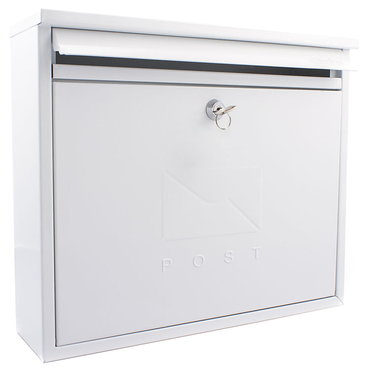 burg-wachter-mb02-white-elegance-wall-mounted-galvanised-steel-lockable-weatherproof-post-box-36x31x10cm