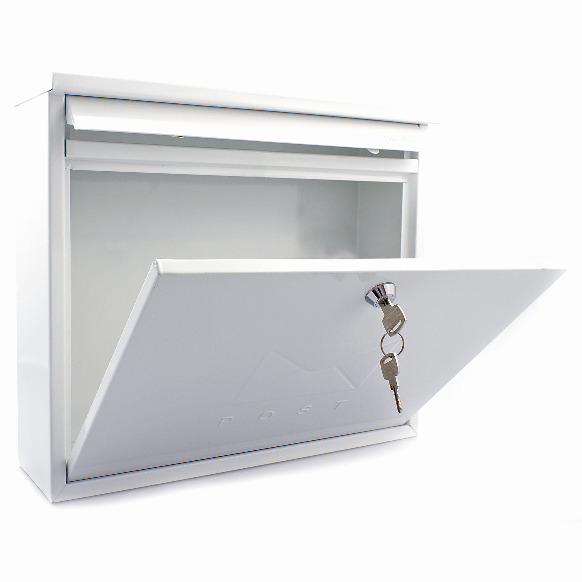 burg-wachter-mb02-white-elegance-wall-mounted-galvanised-steel-lockable-weatherproof-post-box-36x31x10cm