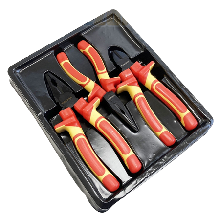 Toolzone PL144 3 pieces insulated VDE Professional Electrician VDE Pliers Set
