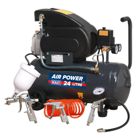 sealey_sac2420epk_compressor_24l_direct_drive_2hp_with_4pc_air_accessory_kit