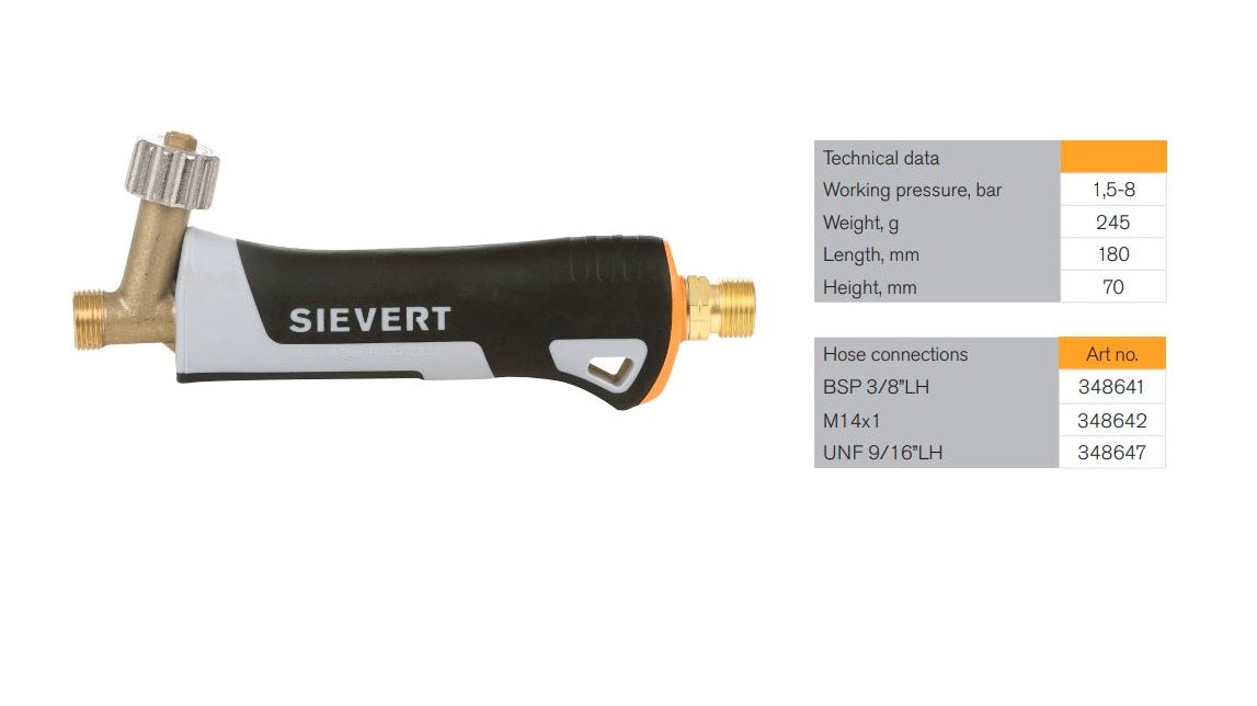 Sievert Pro 86 propane/butane torch - handle only (3486)