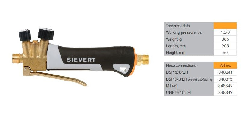 Sievert Pro 88 propane/butane torch - handle only (3488)