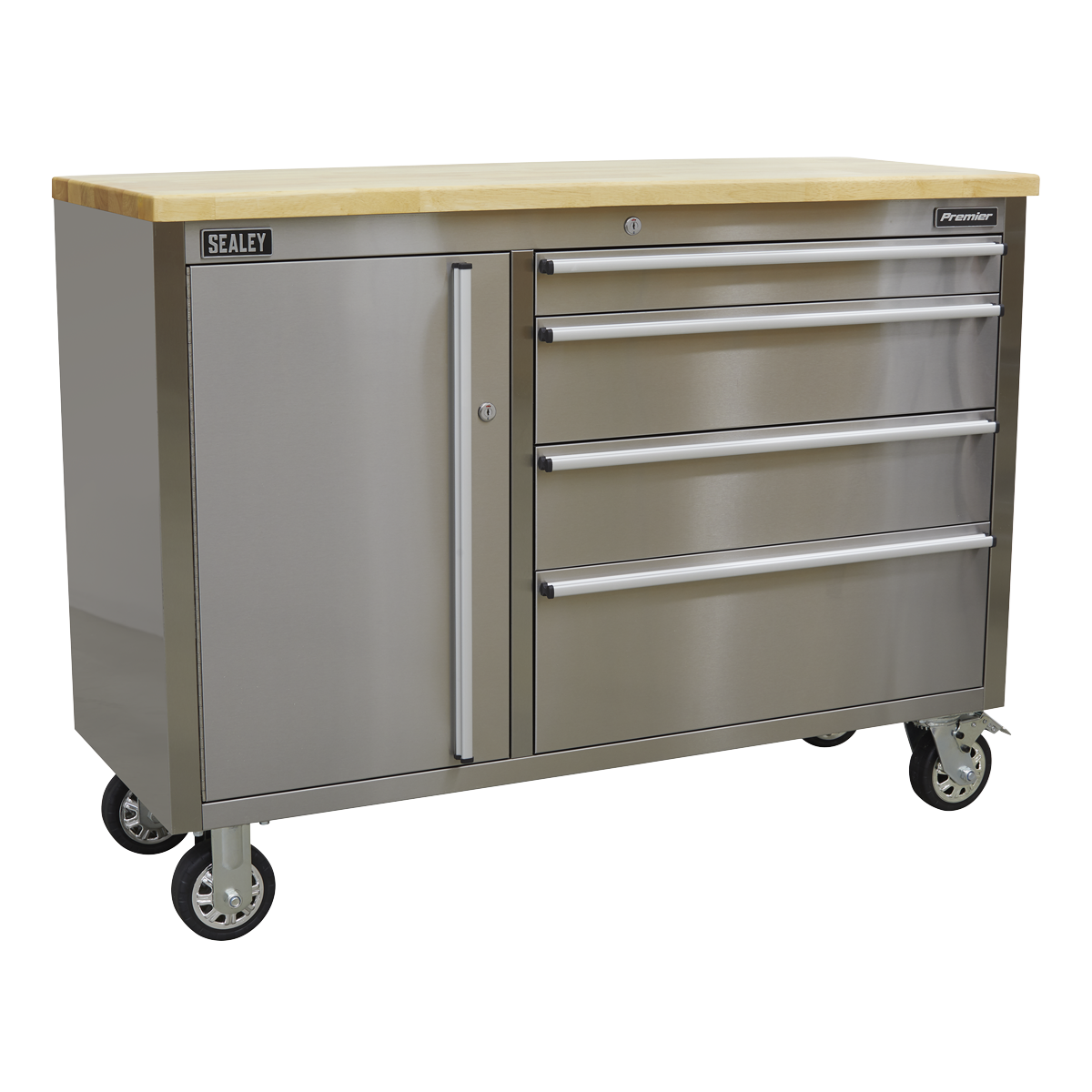 48" Heavy duty Stainless Steel Rolling Workbench / tool cabinet