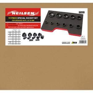 Neilsen Axle Hub Nut Impact Socket Hex Bit Set 1/2 Drive Shaft Propshaft Set | UK Neilsen Axle Hub Nut Impact Socket Hex Bit Set 1/2 Drive Shaft Propshaft Set | UK