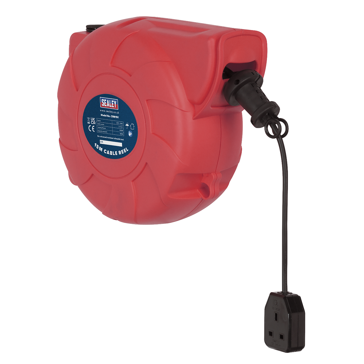 Sealey 15M Retractable wall mounted extension Cable Reel - CRM151