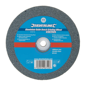silverline_819719_aluminium_oxide_bench_grinding_wheel_150_x_20mm_fine