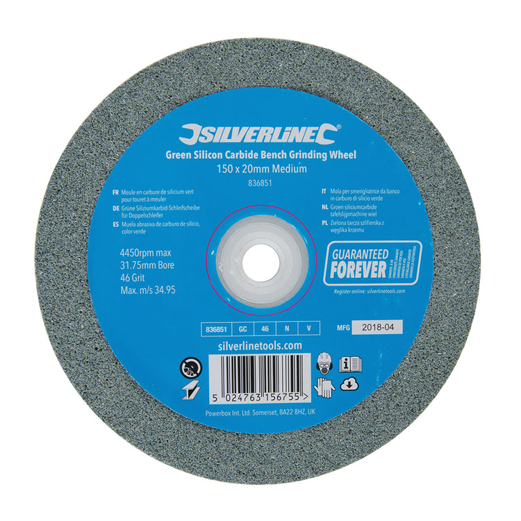 silverline_836851_green_silicon_carbide_bench_grinding_wheel_150_x_20mm_medium