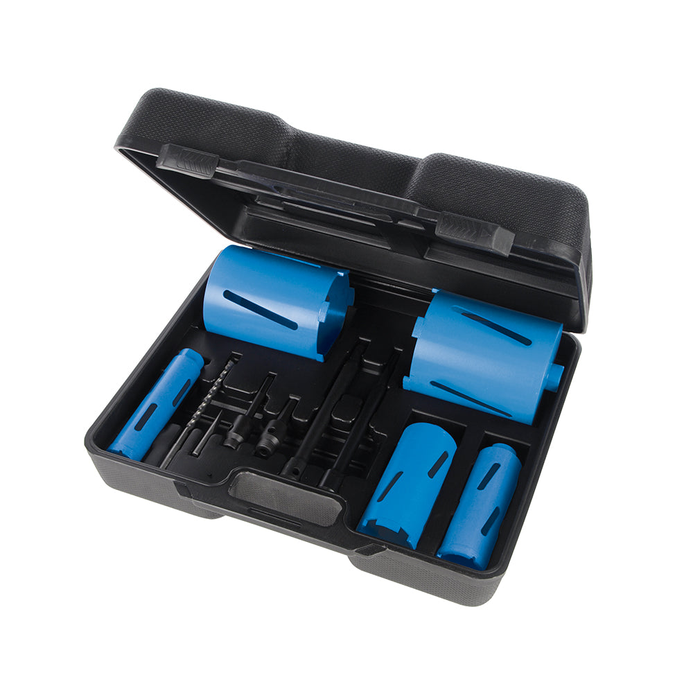 silverline_868616_diamond_core_drill_kit_5_core_11pce_38_52_65_117_127mm_dia