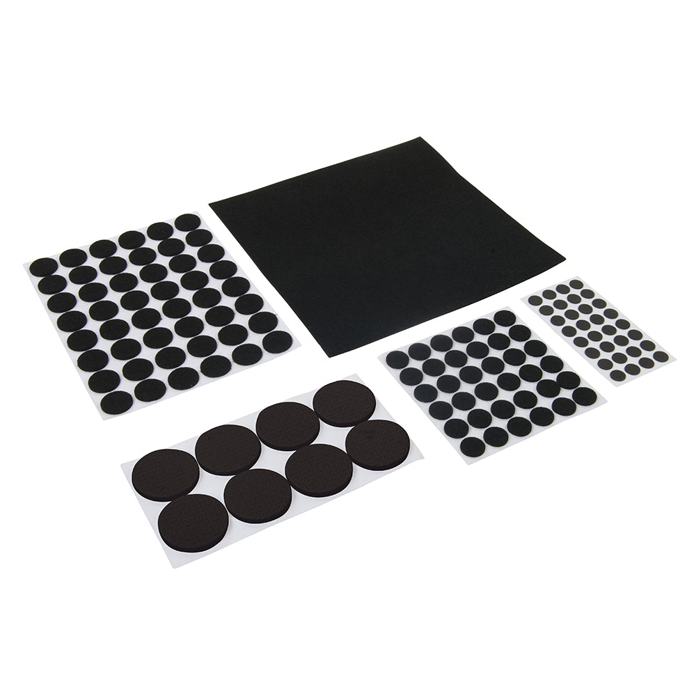 Fixman 969465 Self-Adhesive Pads Set 125pce 125pce Black