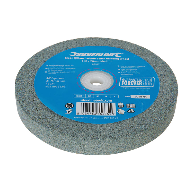 silverline_836851_green_silicon_carbide_bench_grinding_wheel_150_x_20mm_medium