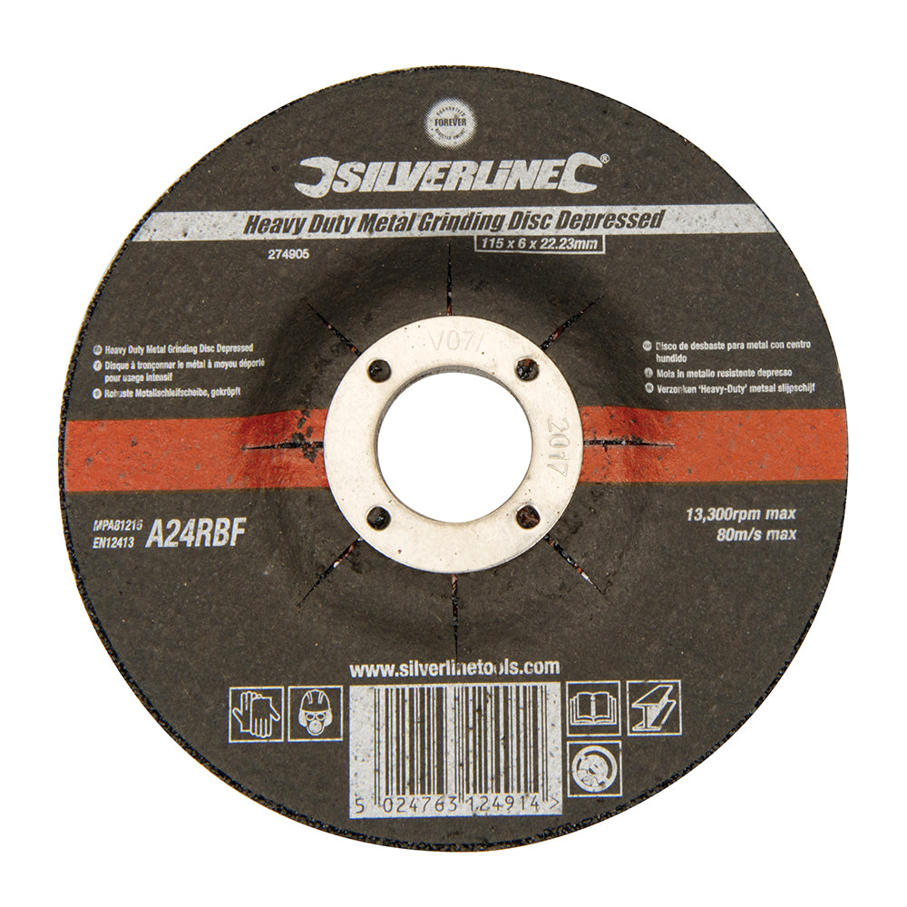 silverline_274905_heavy_duty_metal_grinding_disc_depressed_115_x_6_x_22_23mm