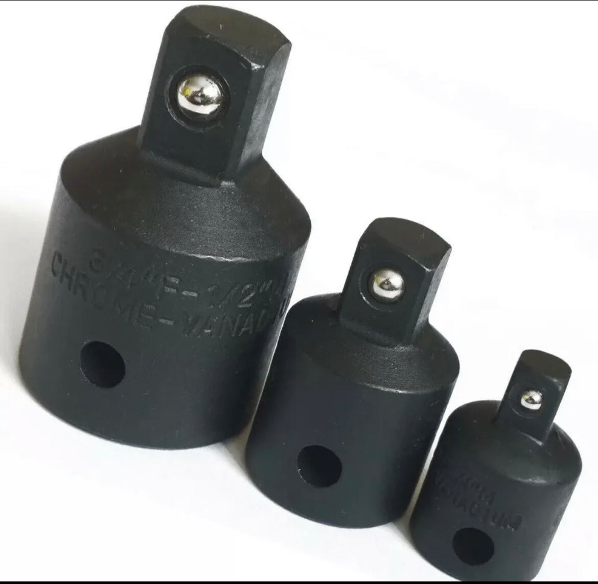 Impact Socket Reducer Set/ Step Down Adaptors 3/4 to 1/2 to 3/8 to 1/4" drives