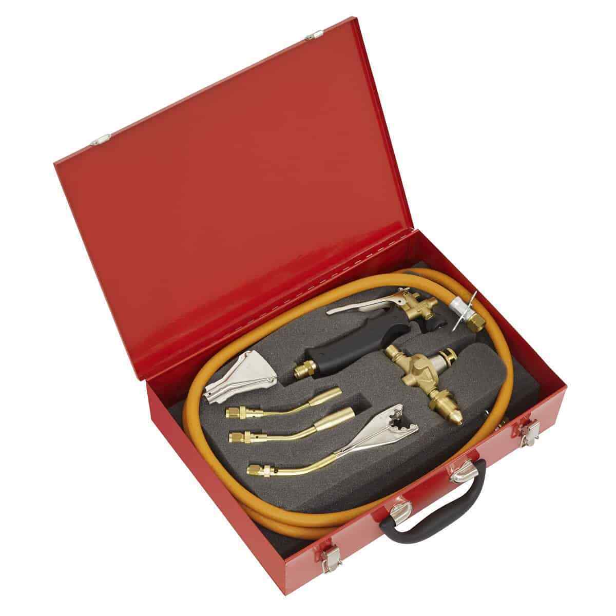 Sealey LPT14 Propane Torch Kit 14pc, Torch, Hose and Nozzles