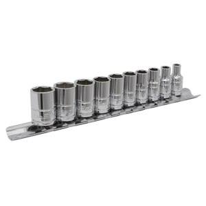 Sealey-Siegen-Socket-Set-10pc-1/4"Sq-Drive-6pt-Wall-Drive-Metric-S0497