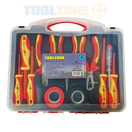 Toolzone-Toolzone-11Pc-Vde-Electricians-Tool-Kit,-Screwdrivers,-Plier-6"-Long-Nose,-Side-Cut-&-Wire-Stripper.-SD301
