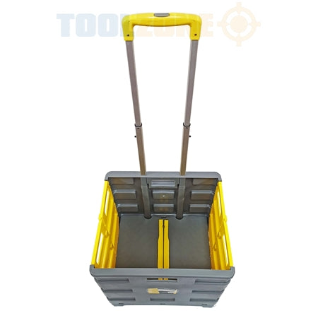 Yellow and Grey Toolzone Extra Large Folding Storage Cart Trolley 35Kg Capacity
