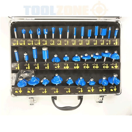Toolzone-Toolzone-35Pc-1/4"-Shank-Router-Bit-Display-in-Case-KDPRT006